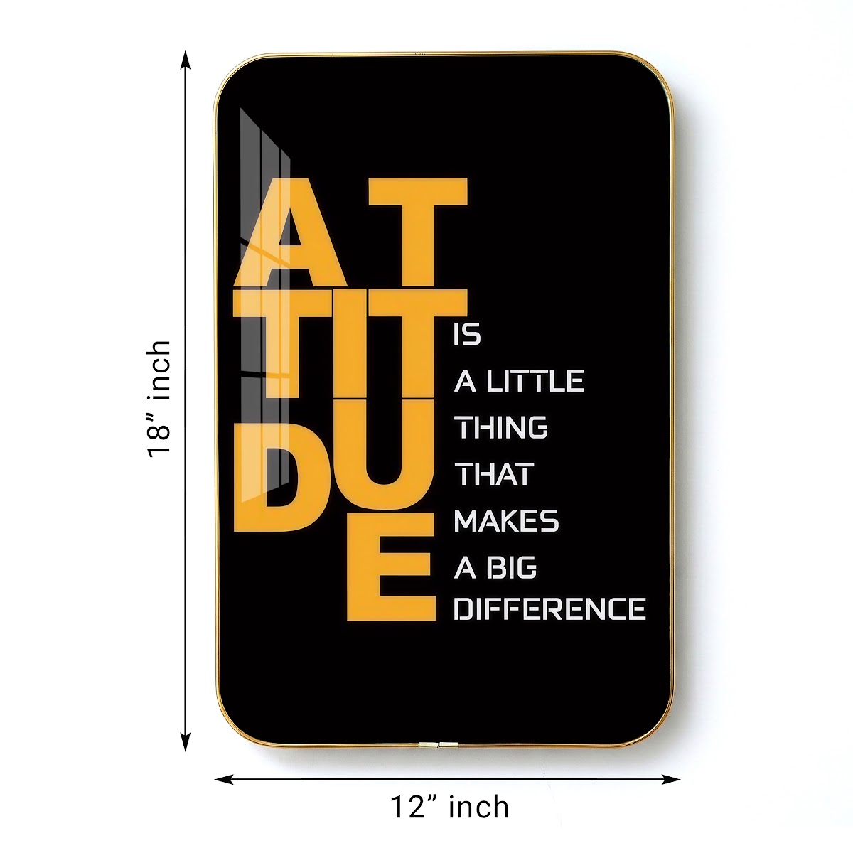 Attitude Is a Little Thing That Makes a Big Difference motivational quote wall art – QT020