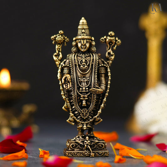 Brass Standing Tirupati Balaji Idol For Puja And Home