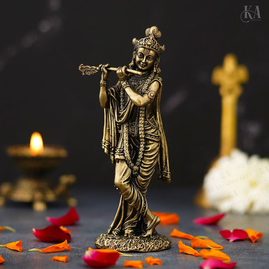 Brass Lord Krishna Idol The Symbol of Love and Harmony