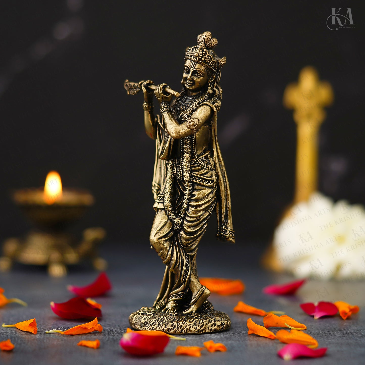 Brass Lord Krishna Idol The Symbol of Love and Harmony