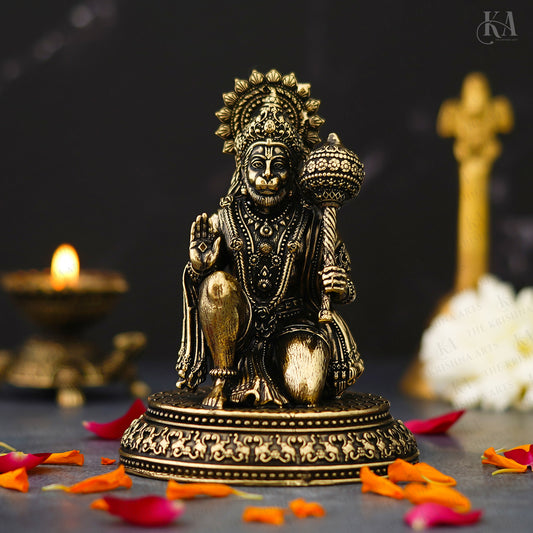 Brass Hanuman Idol for Puja and Car