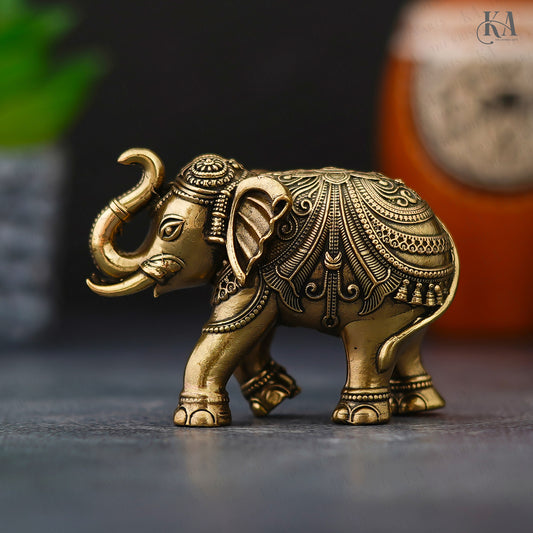 Brass Superfine Elephant Showpiece For Home