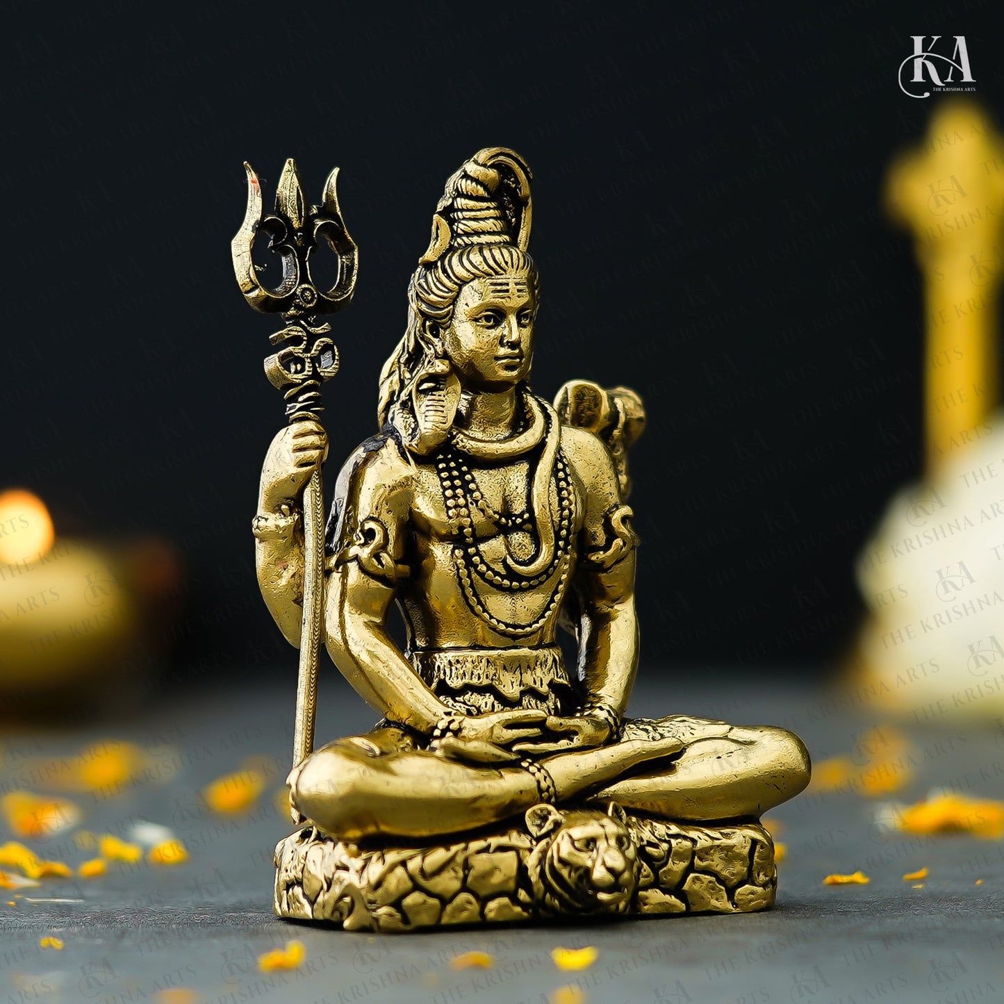Brass Shiv Idol For Home Temple and Car Dashboard