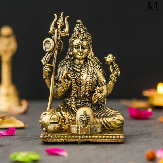 Pure Brass Ardhanarishvara Idol Symbolising Balance and Harmony