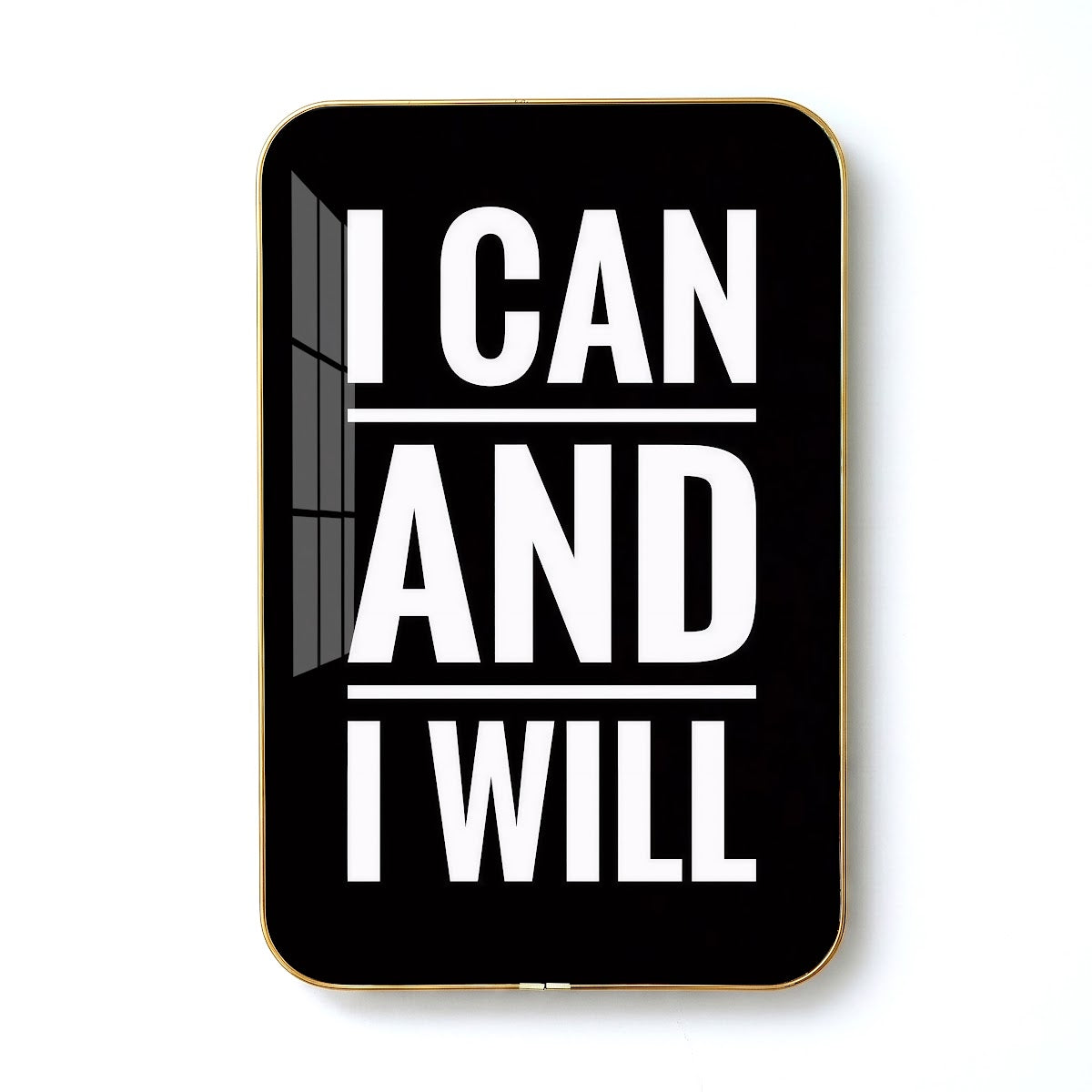 I Can and I Will motivational quote wall art – QT001