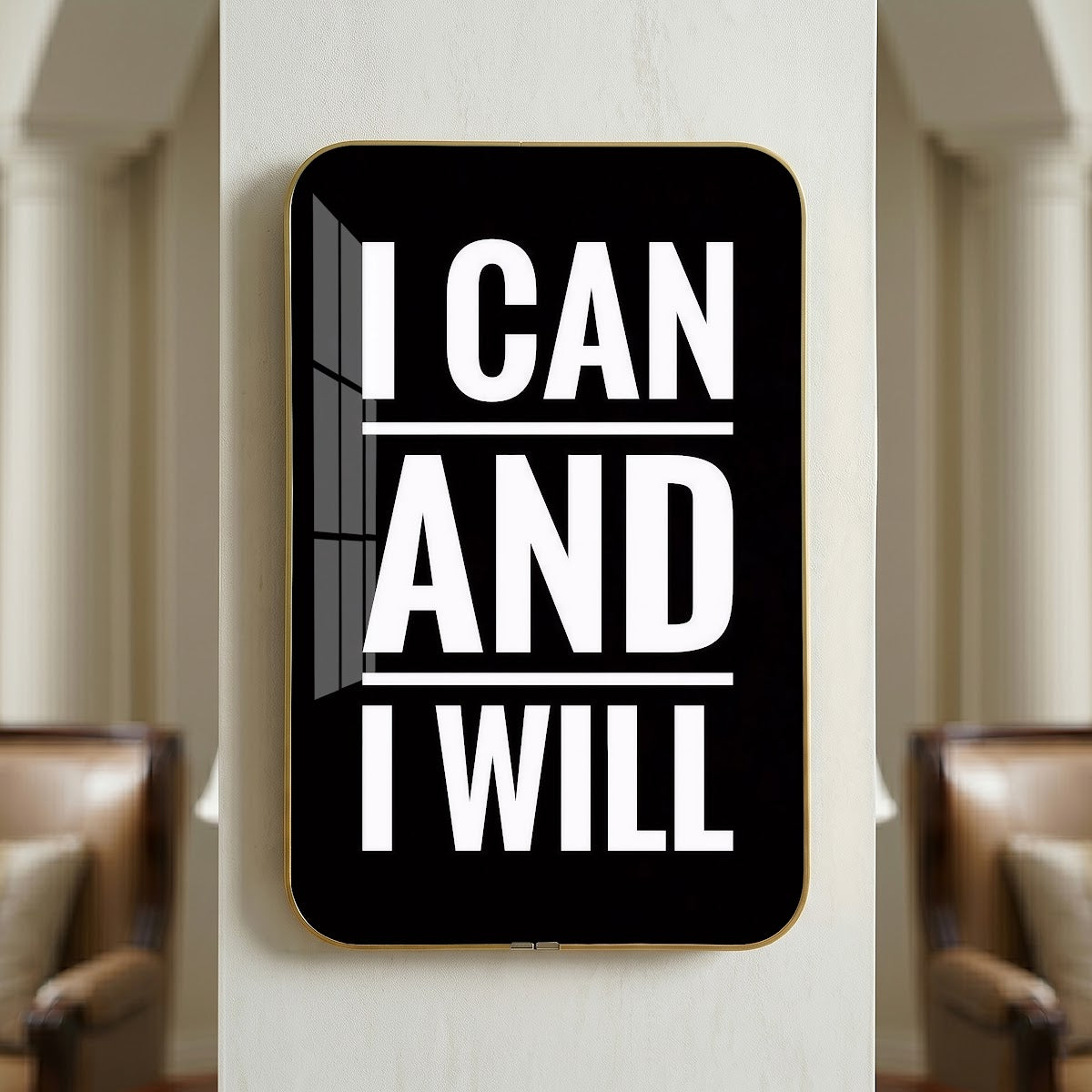 I Can and I Will motivational quote wall art – QT001