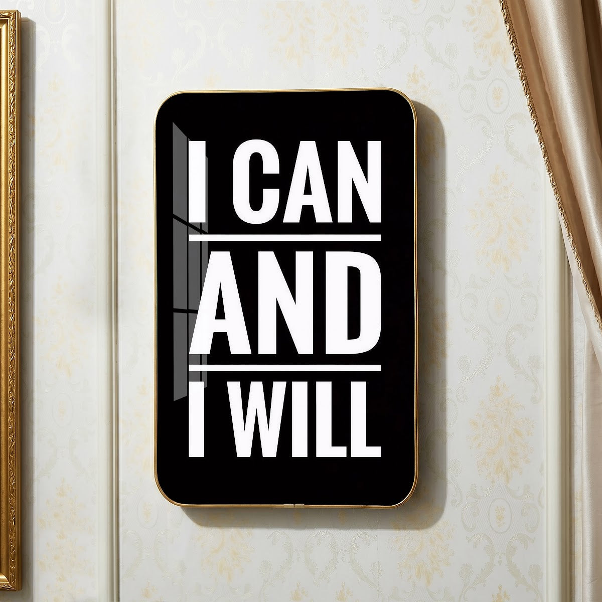 I Can and I Will motivational quote wall art – QT001