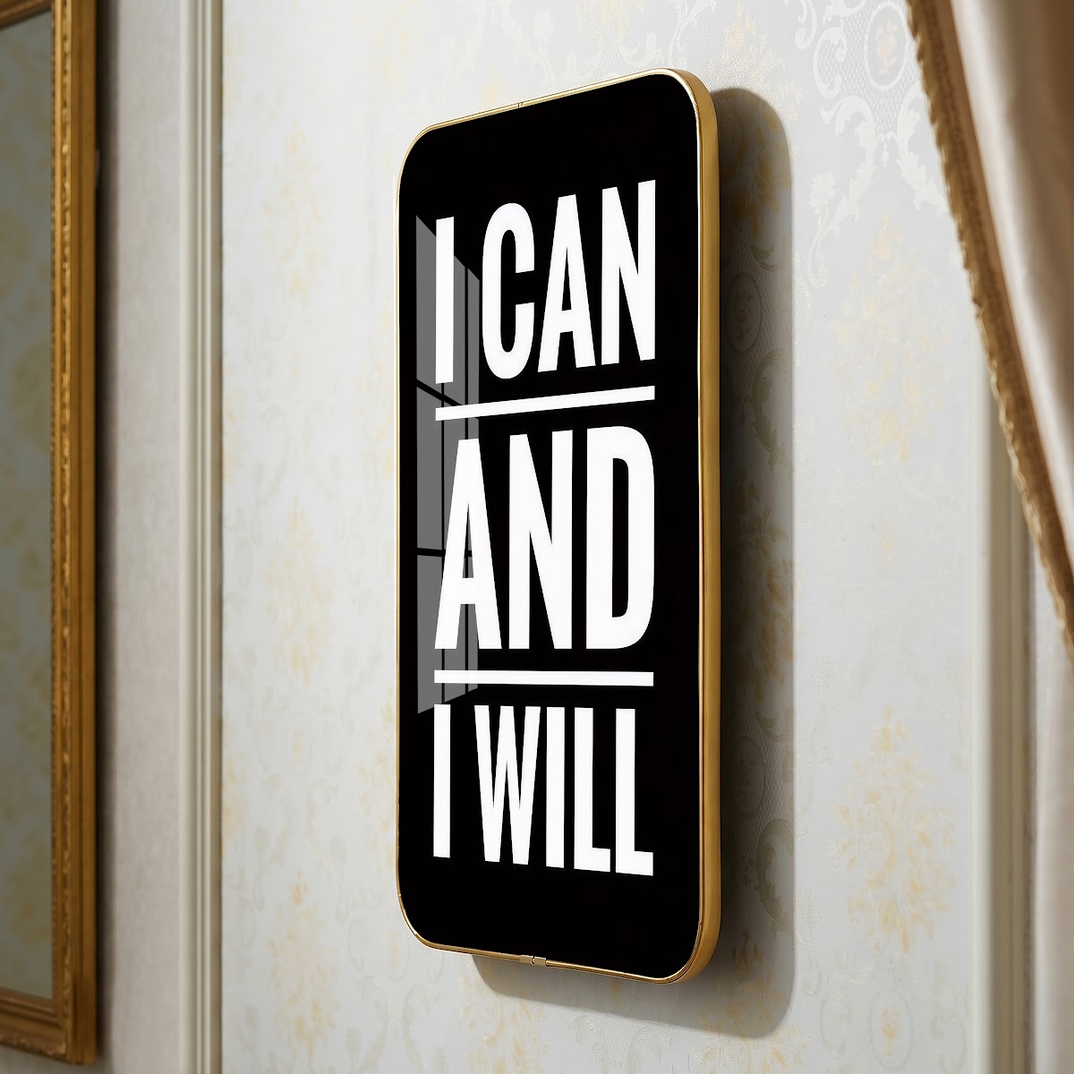 I Can and I Will motivational quote wall art – QT001