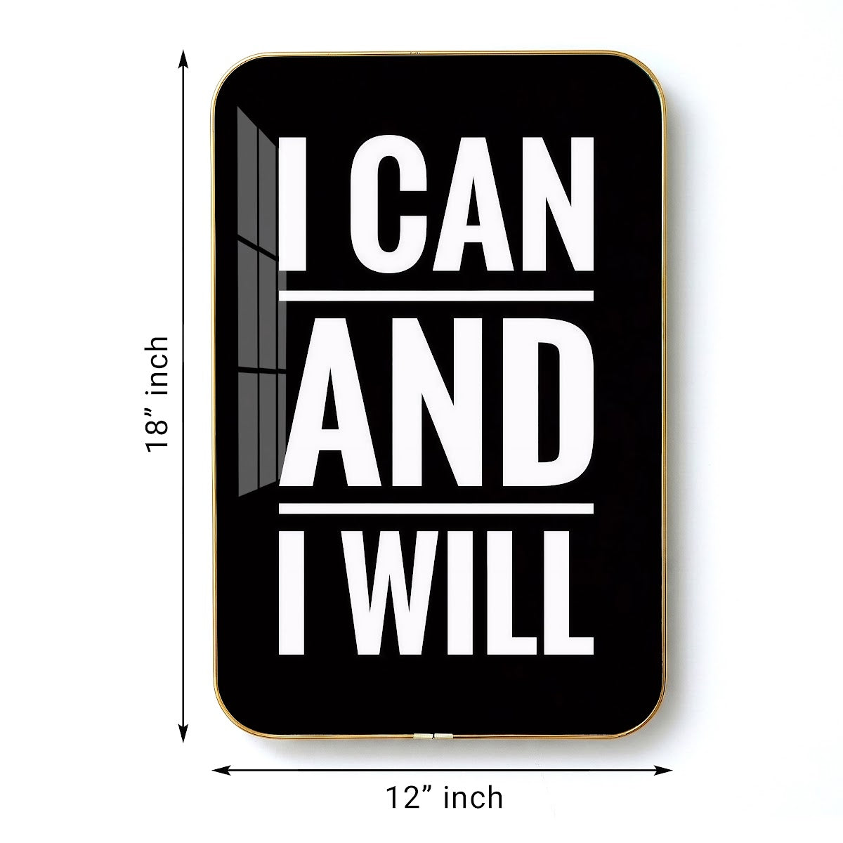 I Can and I Will motivational quote wall art – QT001