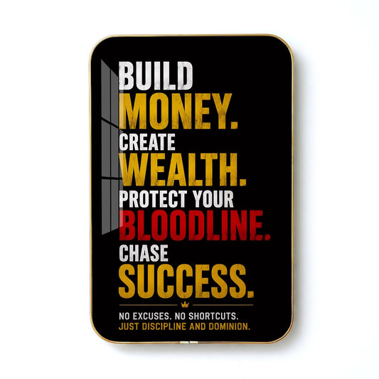 Build Money Create Wealth Protect Your Bloodline Chase Success motivational quote wall art – QT007