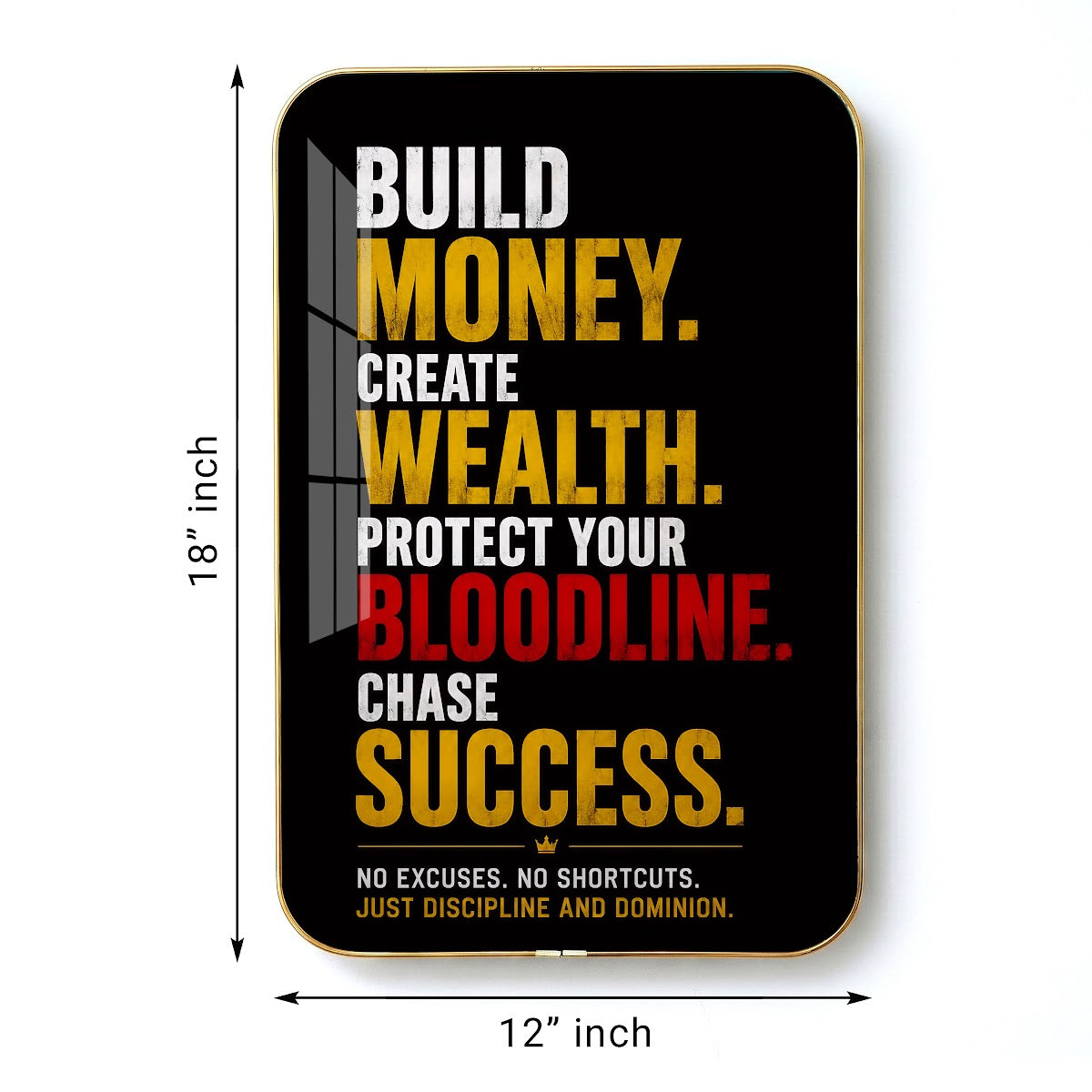 Build Money Create Wealth Protect Your Bloodline Chase Success motivational quote wall art – QT007