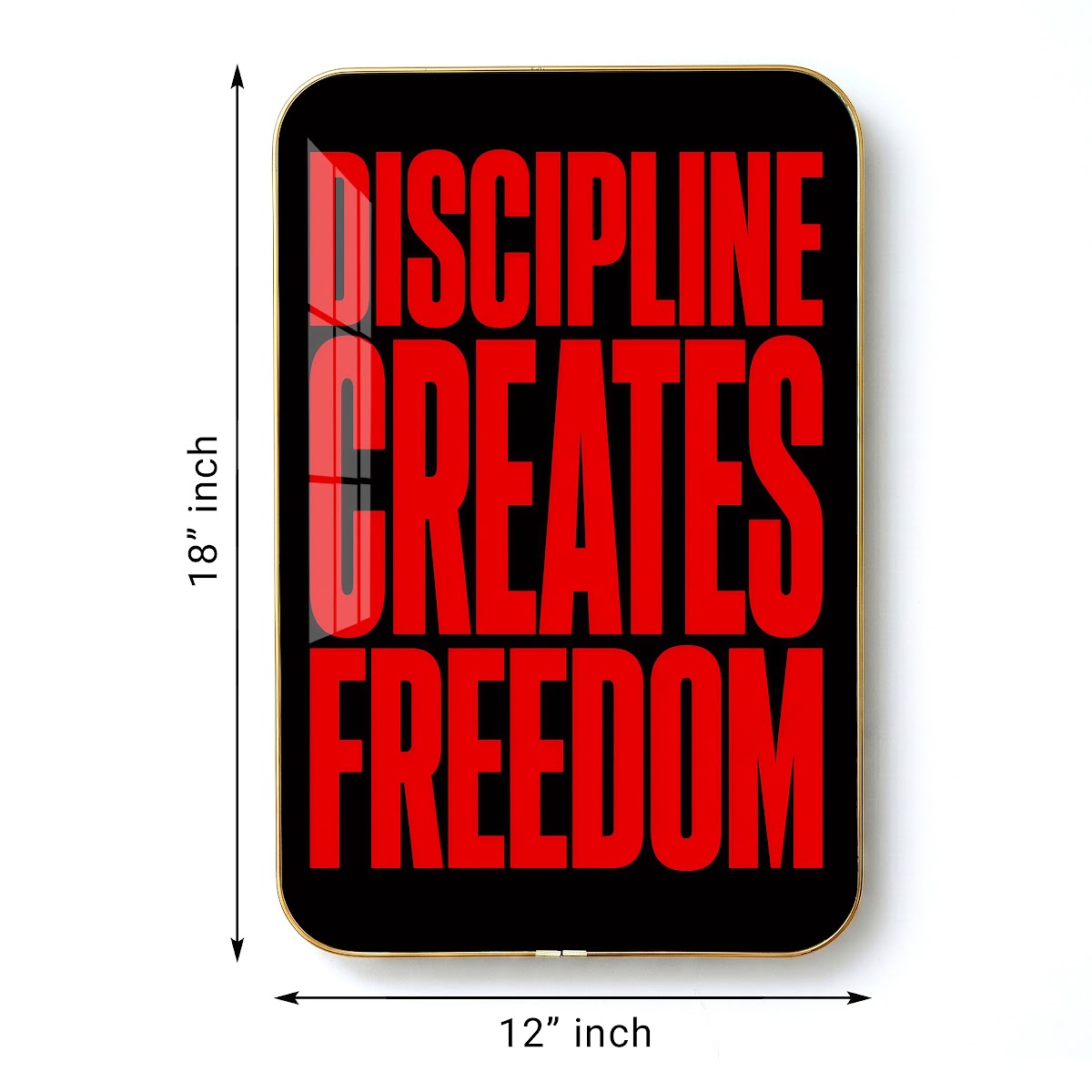 Discipline Creates Freedom motivational quote wall art – QT008