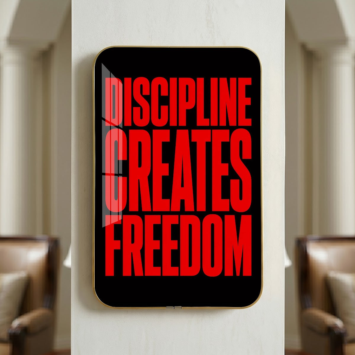 Discipline Creates Freedom motivational quote wall art – QT008