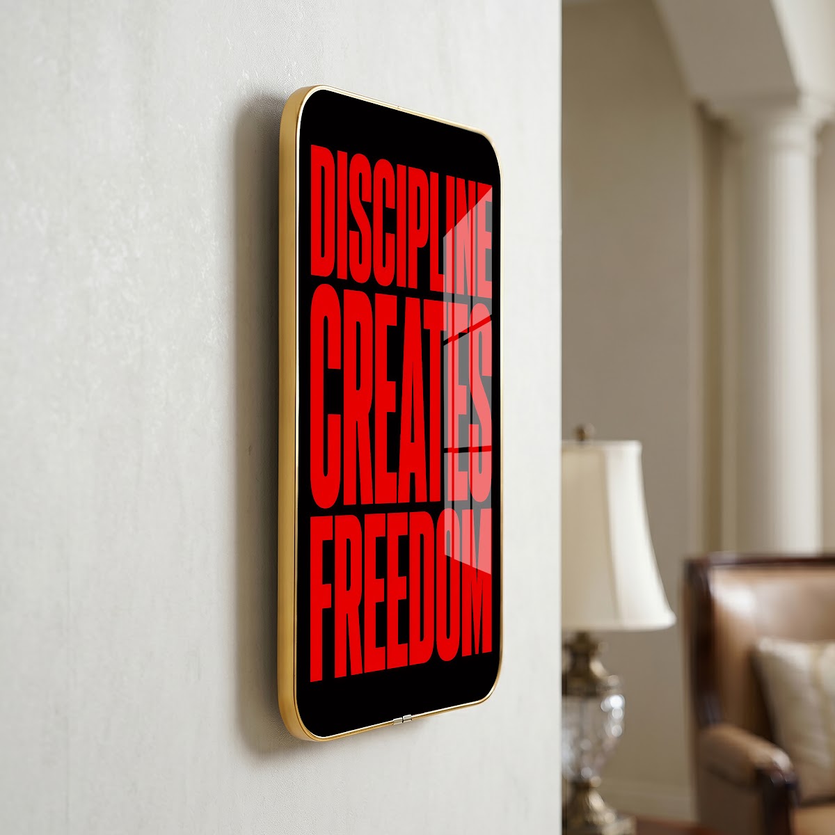 Discipline Creates Freedom motivational quote wall art – QT008