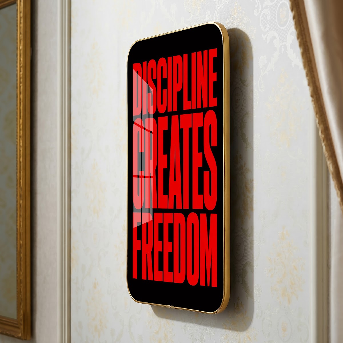 Discipline Creates Freedom motivational quote wall art – QT008