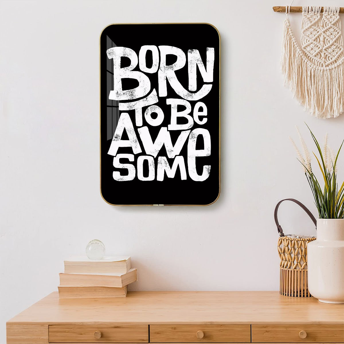 Born to Be Awesome motivational quote wall art – QT010