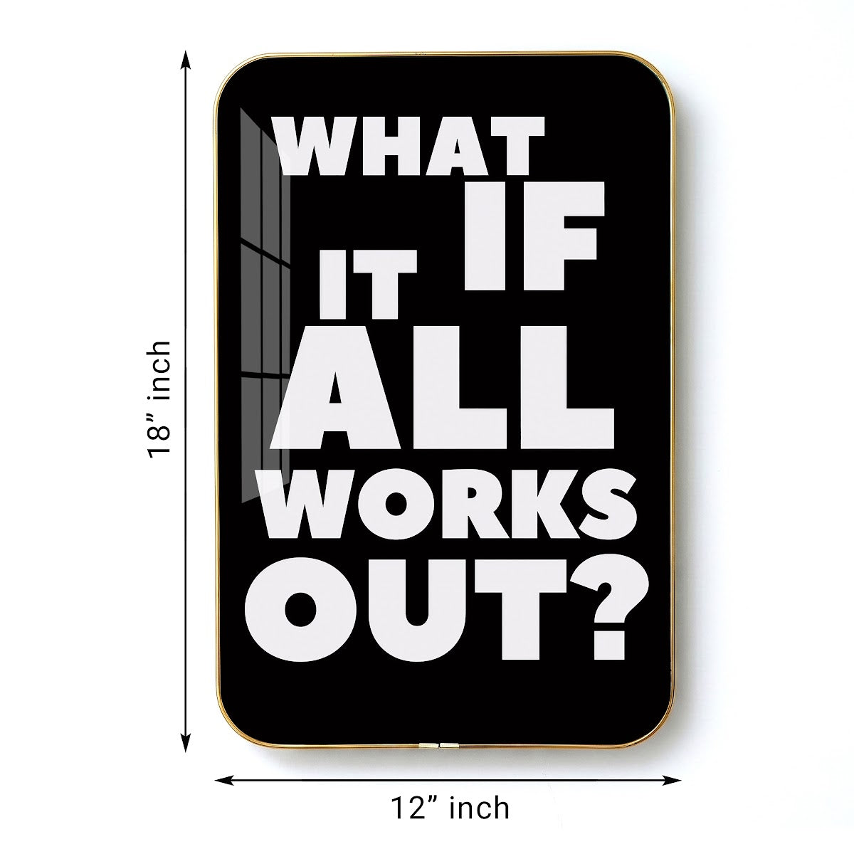 What If It All Works Out motivational quote wall art – QT011