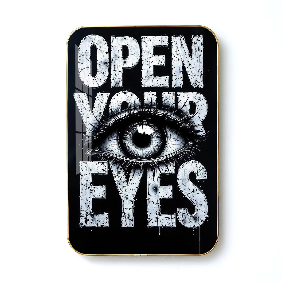 Open Your Eyes motivational quote wall art – QT015