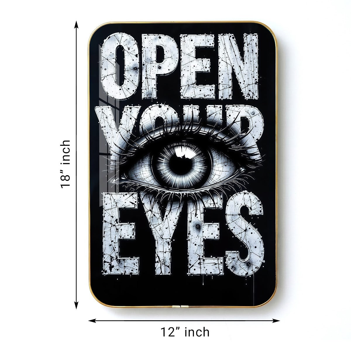 Open Your Eyes motivational quote wall art – QT015