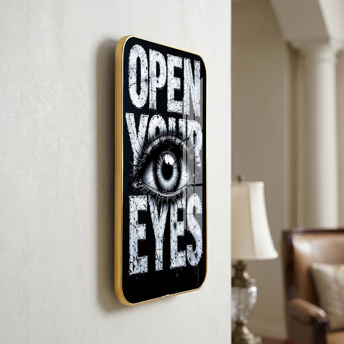 Open Your Eyes motivational quote wall art – QT015