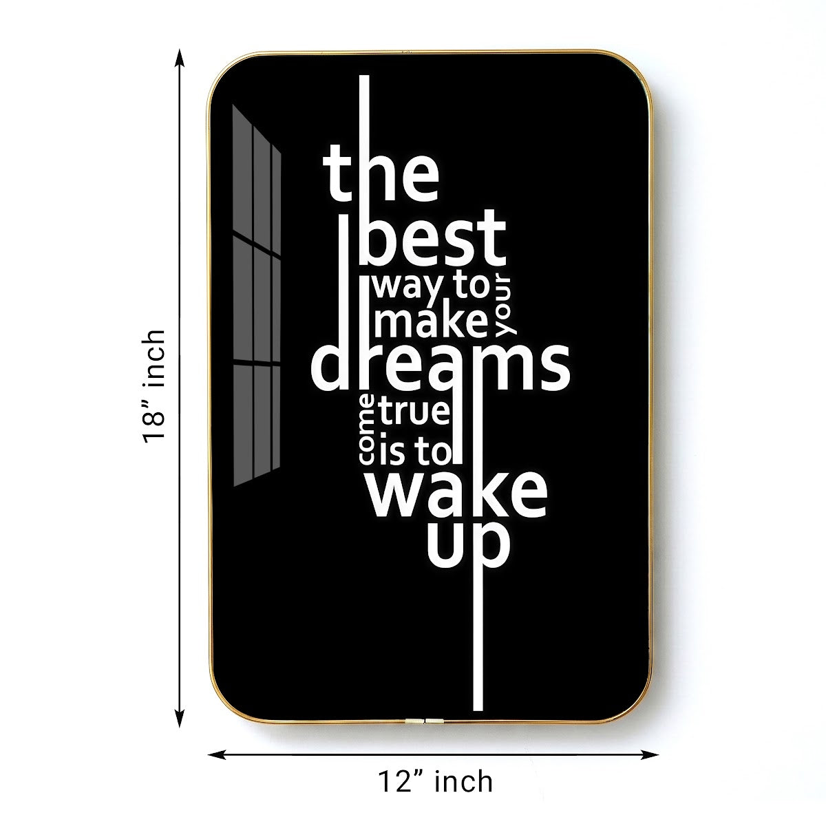 The Best Way to Make Dreams Come True Is to Wake Up motivational quote wall art – QT016