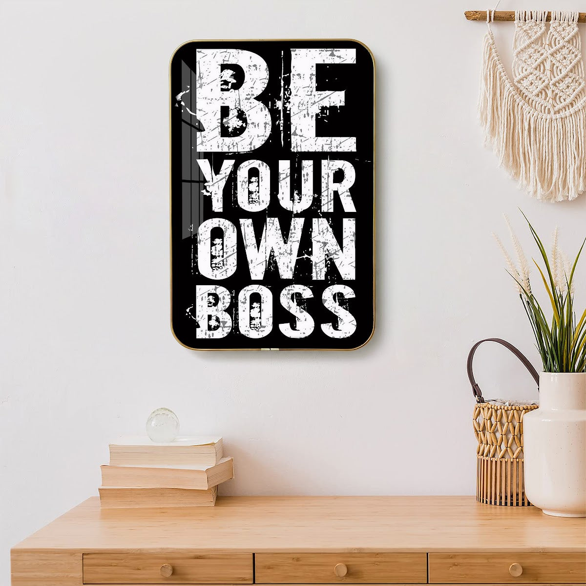 Be Your Own Boss motivational quote wall art – QT019