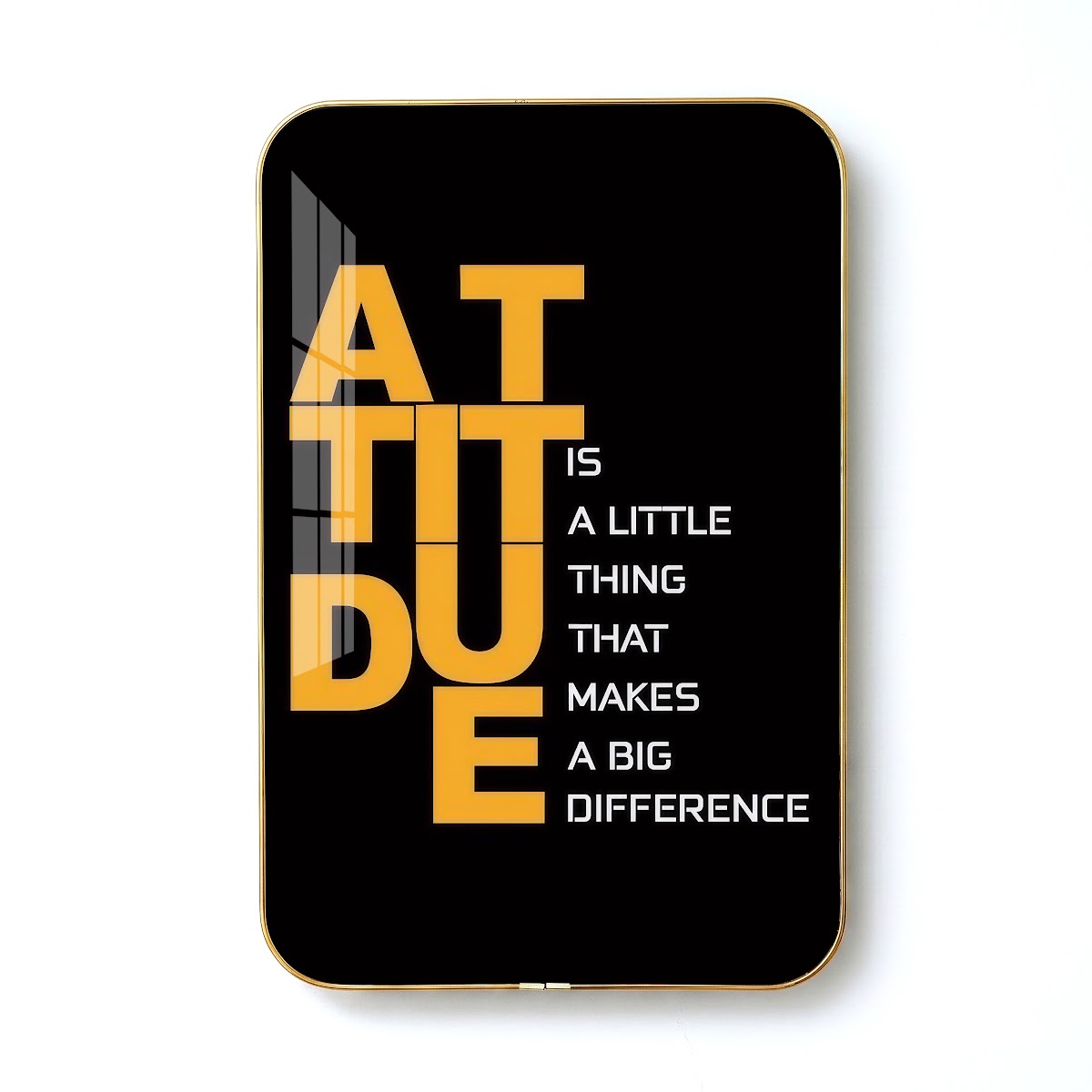 Attitude Is a Little Thing That Makes a Big Difference motivational quote wall art – QT020