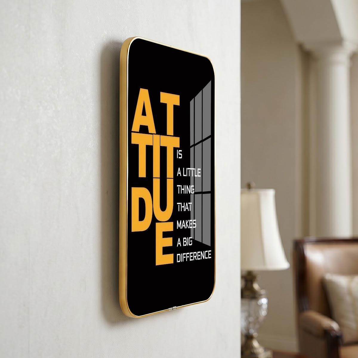 Attitude Is a Little Thing That Makes a Big Difference motivational quote wall art – QT020