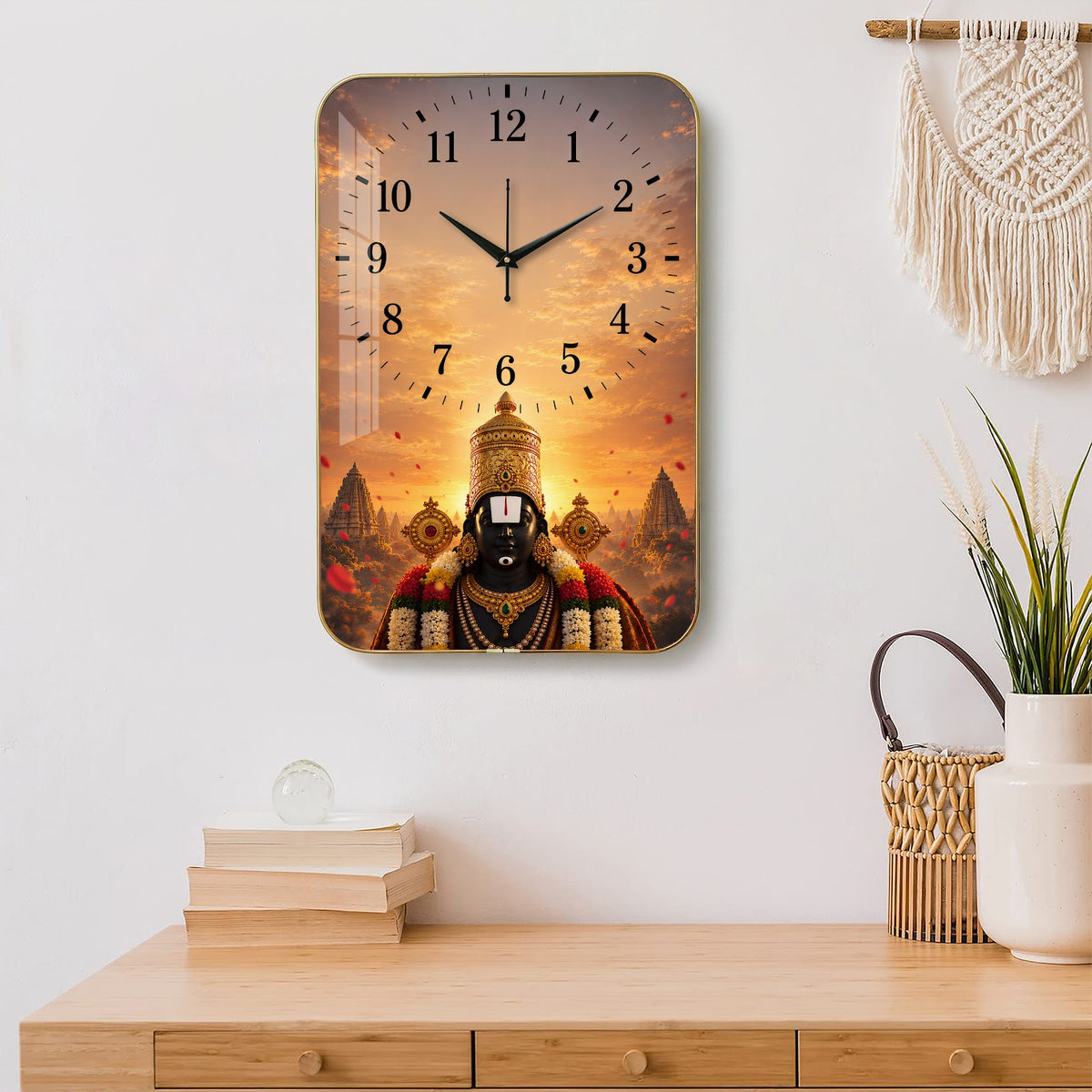 V016 Lord Venkateswara Balaji wall clock, 12×18 inch product view