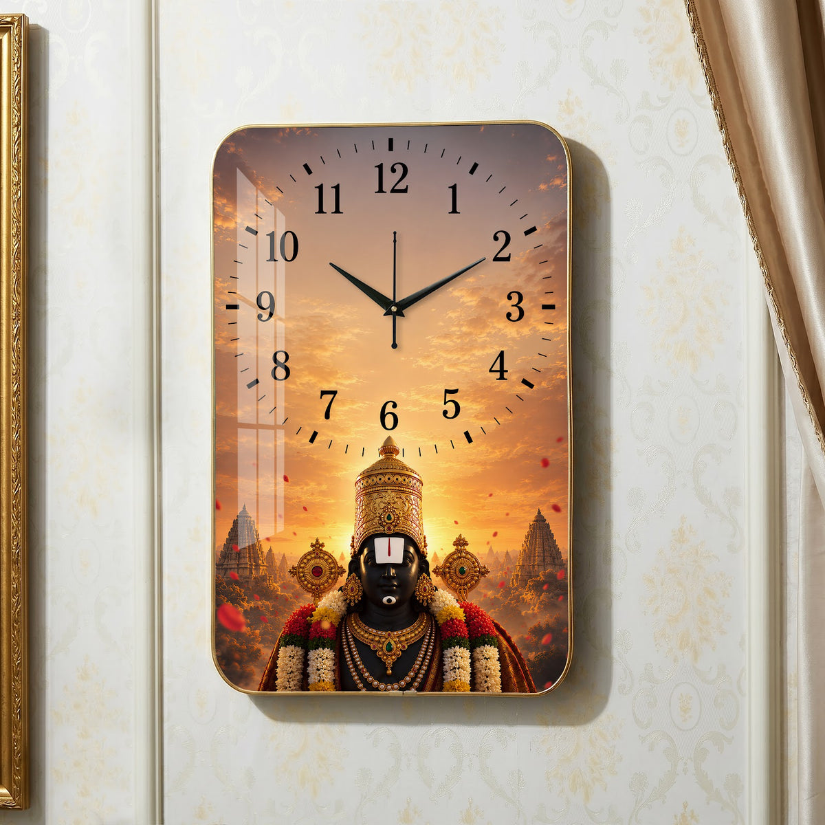 V016 Lord Venkateswara Balaji wall clock, 12×18 inch