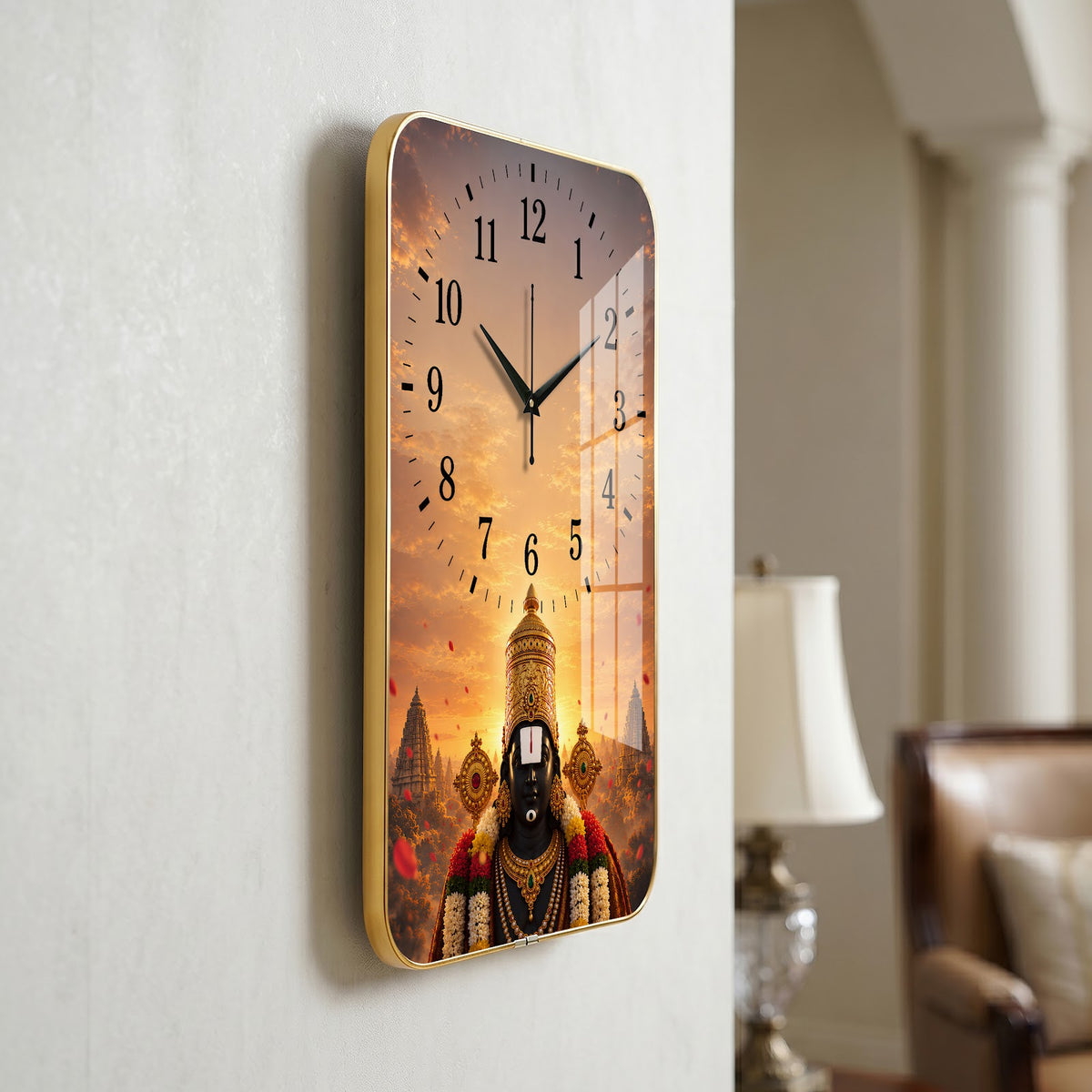 V016 Lord Venkateswara Balaji wall clock, 12×18 inch