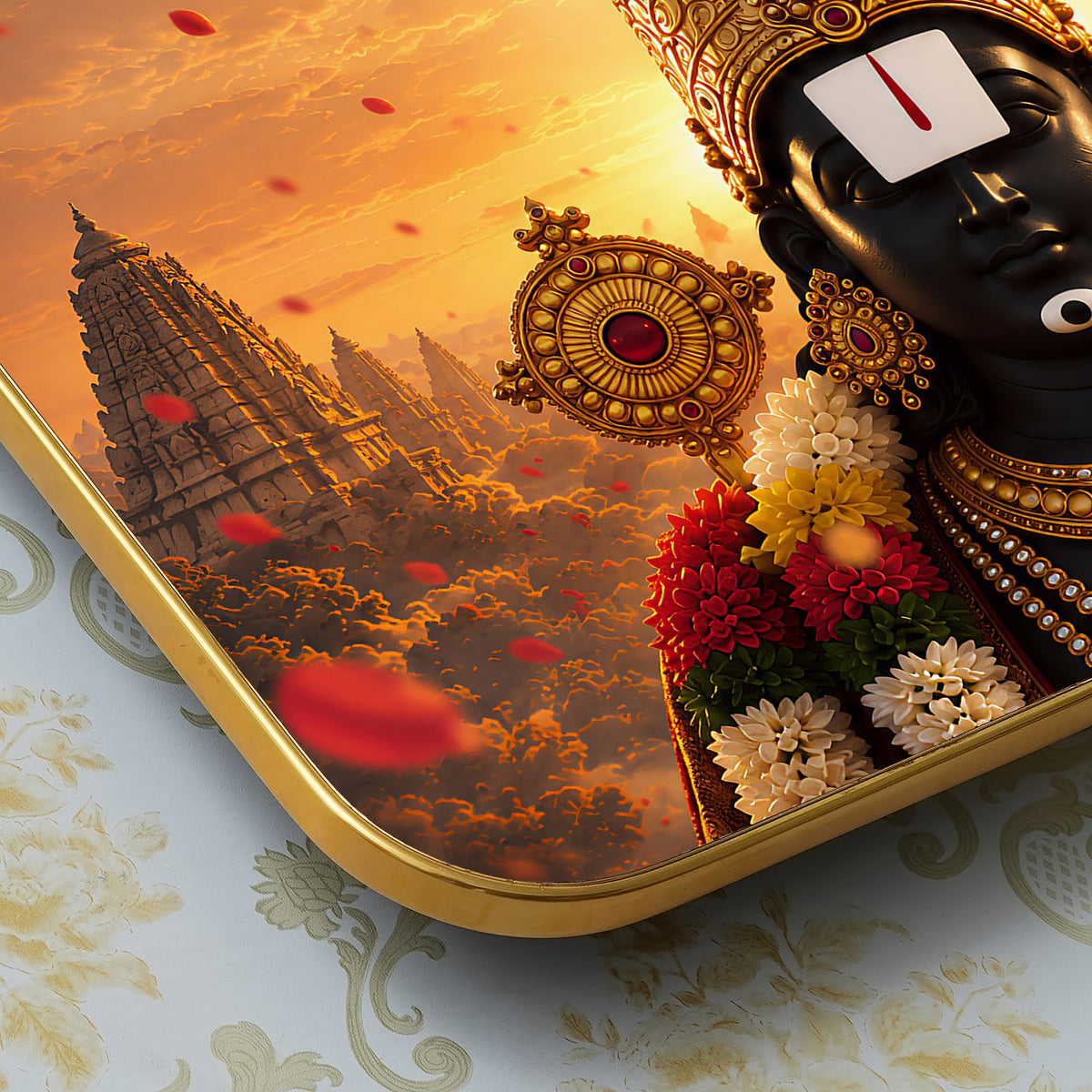V016 Lord Venkateswara Balaji wall clock, 12×18 inch