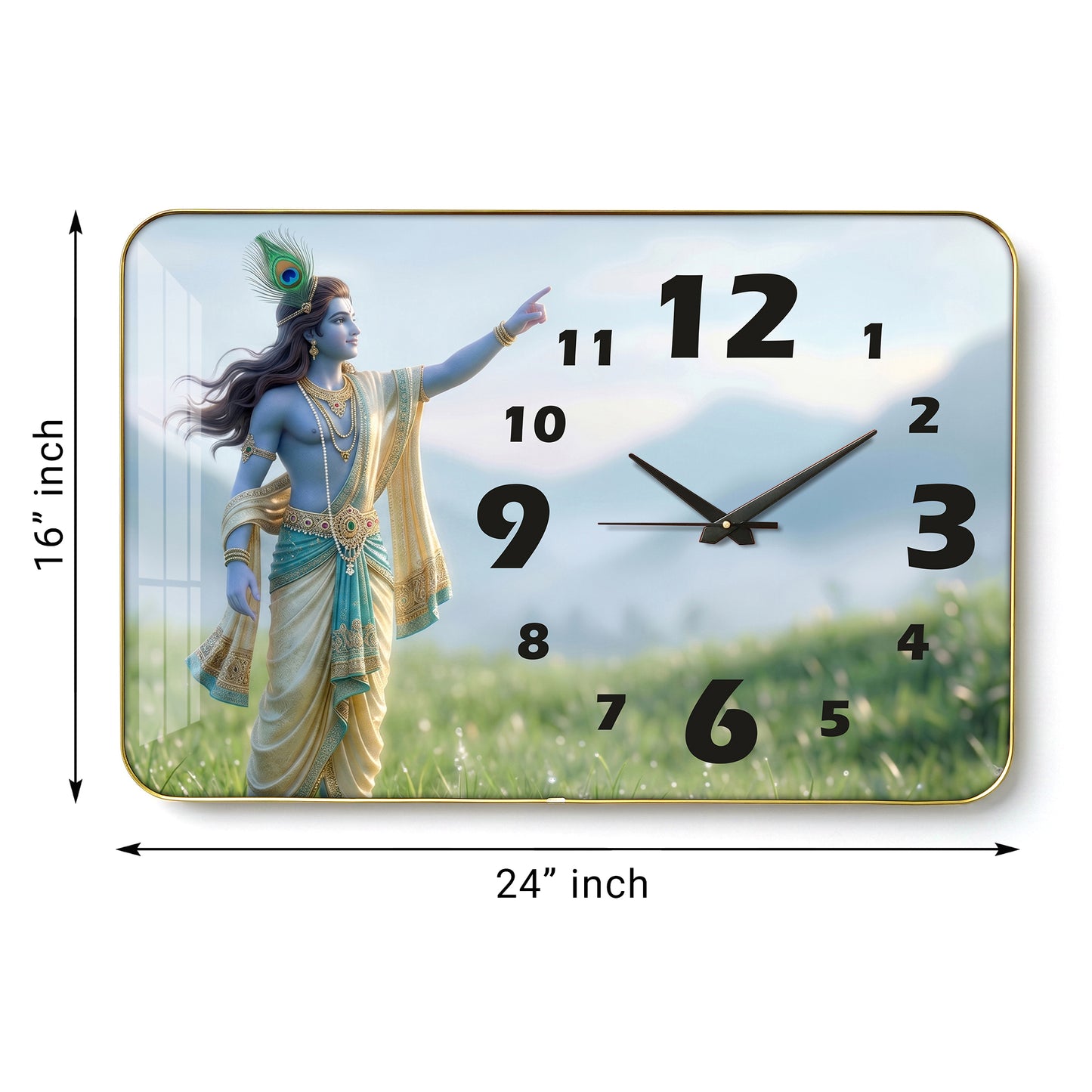 Truspace H004 wall clock size diagram