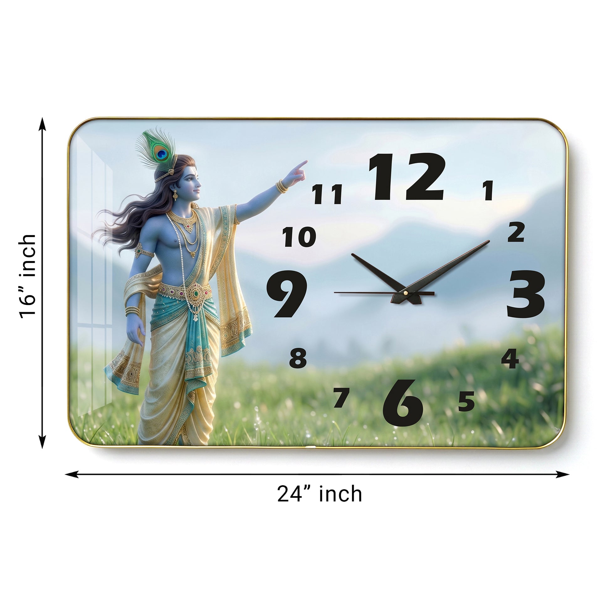 Truspace H004 wall clock size diagram