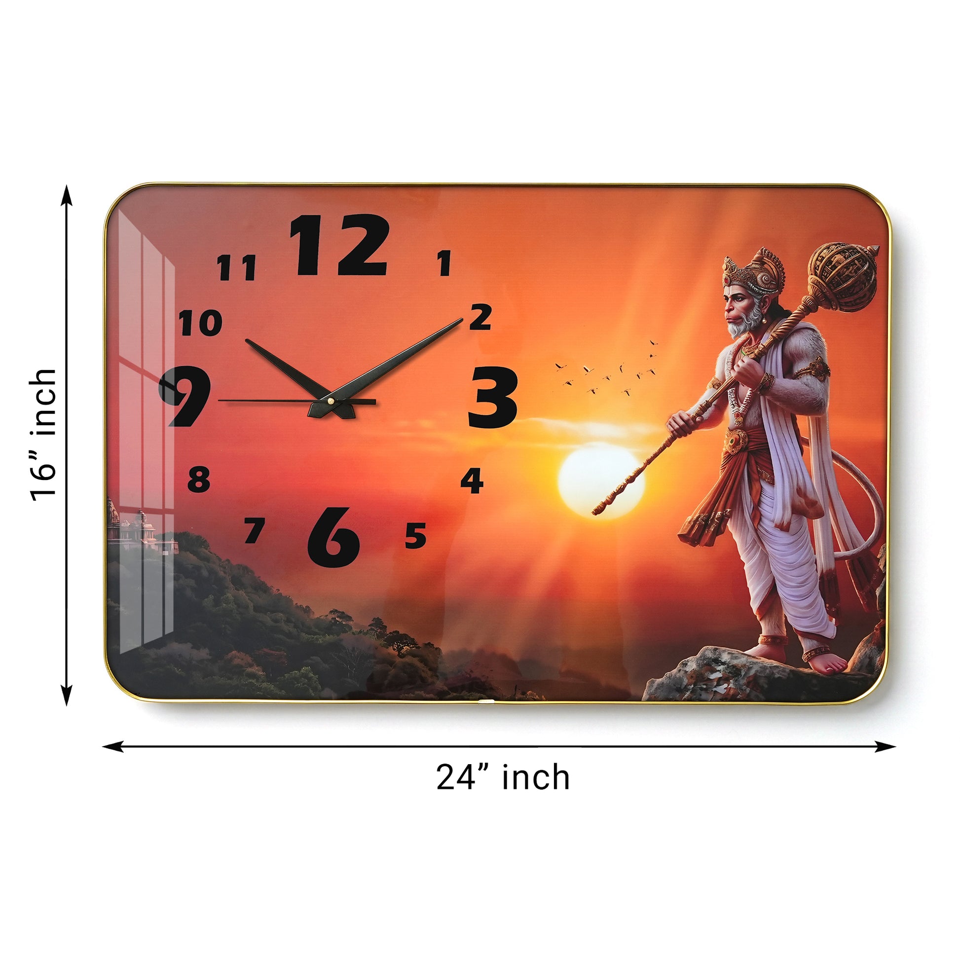 Truspace H001 wall clock size diagram