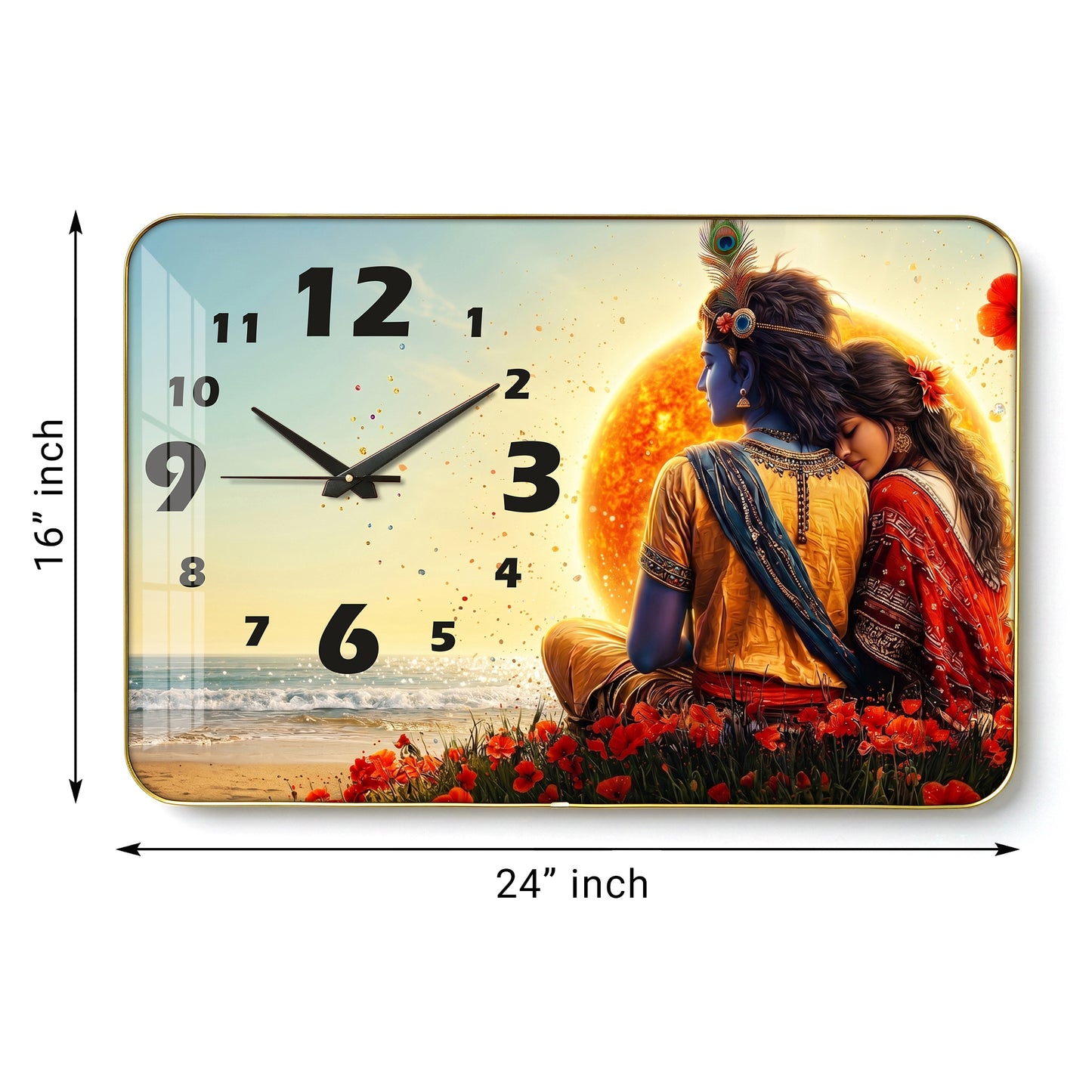 Truspace H002 wall clock size diagram