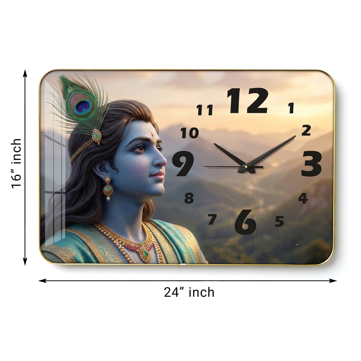 Truspace H003 wall clock size diagram